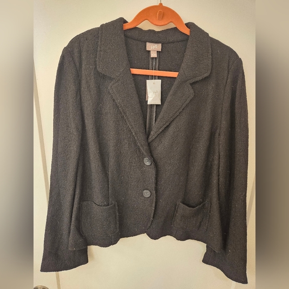 NWT - J Jill Blazer Sweater - Size L - Black - Picture 2 of 12